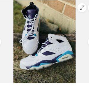 Air Jordan Flight Club 91 men sz 11 white/blue lagoon 555475-105 Shoes Rare New